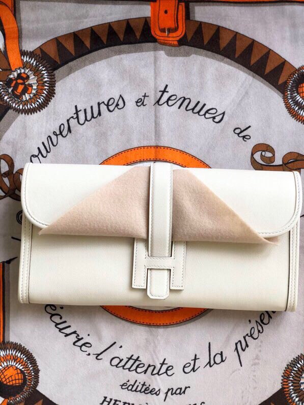 에르메스 지제 엘란29 나타 화이트 스위프트 송아지가죽 내부 양가죽